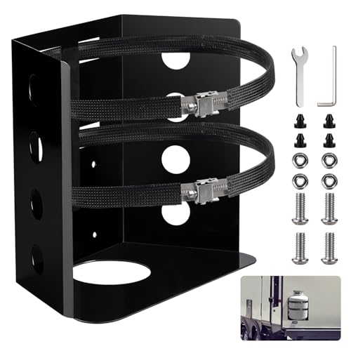 𝙐𝙥𝙜𝙧𝙖𝙙𝙚 20 LB Heavy Duty Propane Tank Holder, Scratch Resistant Stainless Steel Propane Tank Bracket, Fits 12in Tank ,for RV Truck Trailer Vehicle Boat, Replace BKT-2290
