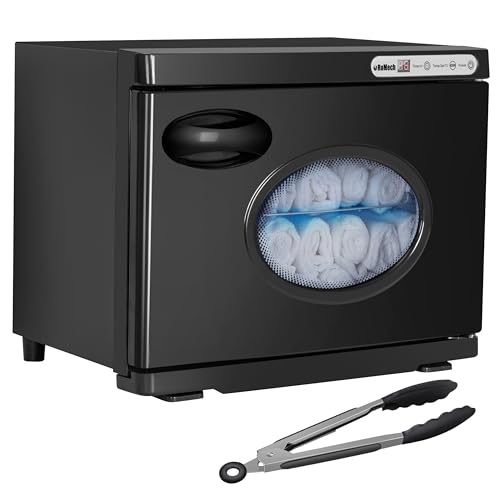 ROMECH 23L Hot Towel Warmer Cabinet, Professional Towel Heater with LED Temperature Display Setting, Extra Large Capacity Towel Warmers for Spa Massage Salon Home (Black, 23L) 23L Black