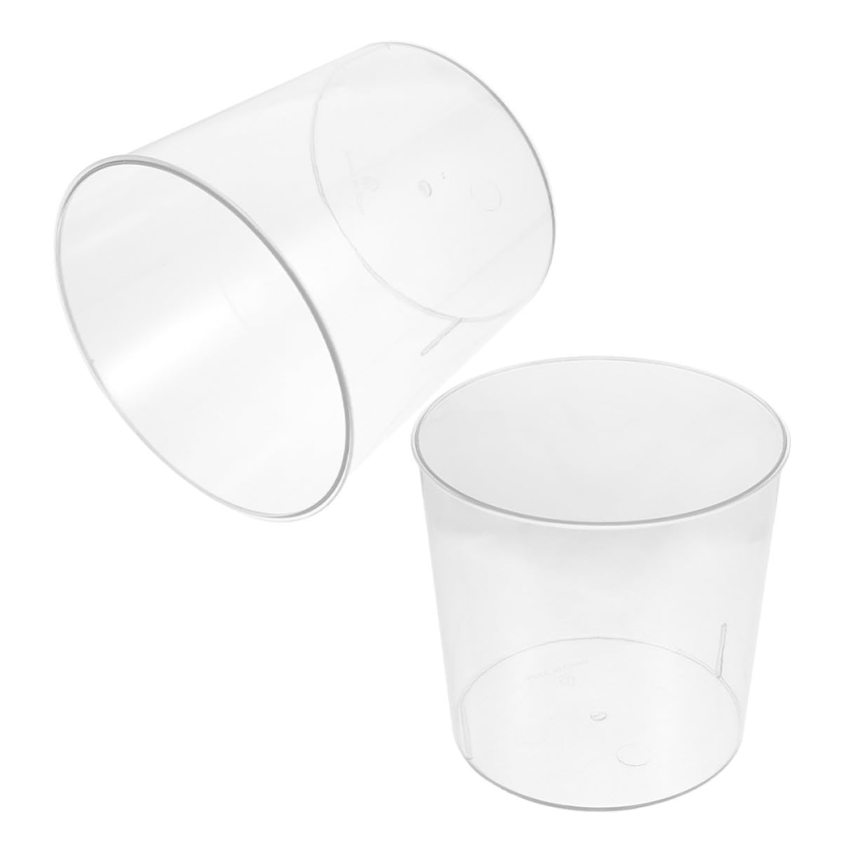 Seaux de fleurs transparents incassables lot de 2 barils ronds anti fuite interieur