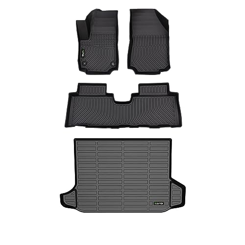 HAFIDI Automotive Floor Mats & Cargo Liner for GMC Terrain 2018-2024 & Chevrolet Equinox 2018-2024(Not for EV) All Weather Protection Full Set- Black