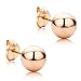 Produktbild Orovi Ohrringe Damen Rosé Ohrstecker Kugel 9 Karat / 375 Gold