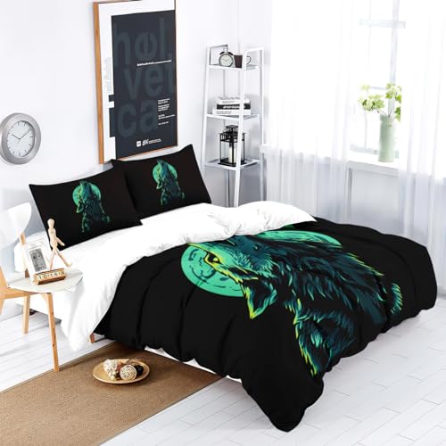 Parure de lit microfibre 3D douce et résistante pour lit double