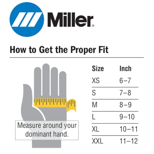 Miller ELECTRIC263339 Welding Gloves, 3D, Wing, 13In, Blueblack, PR