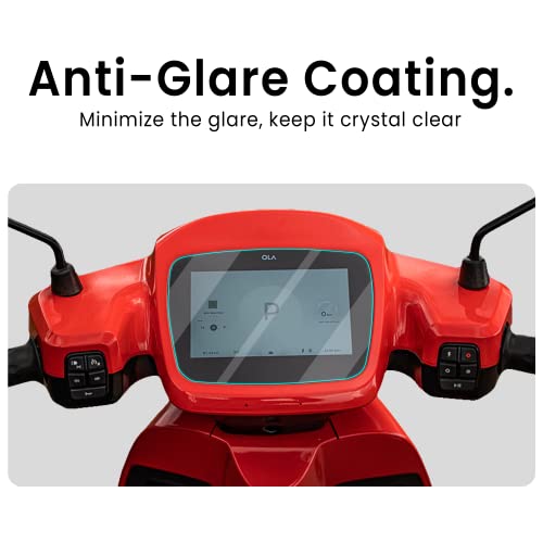 Image of ArmourPro Matte Screen Protector Compatible with Ola S1 /Ola S1 Pro / S1 Air Electric Scooter, Anti-Glare Full Display Guard with Microfiber Cleaning Cloth 40x40 cm, Scratch Resistant Protection