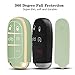 QBUC for Jeep Key Fob Cover with leather Keychain TPU Protection Key Case Compatible with Grand Cherokee Renegade Smart Key