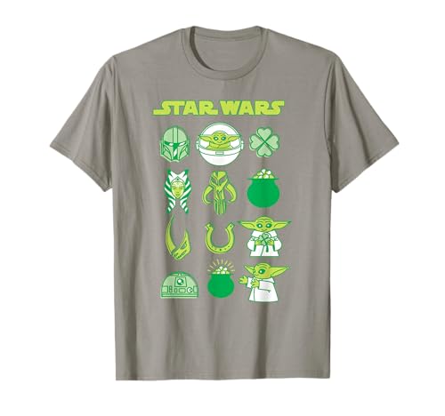 T-shirt Grogu Star Wars pour la Saint-Patrick en coton vert pour homme