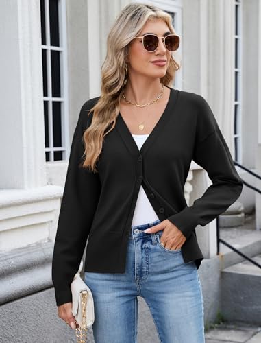 ZAFUL Women's Long Sleeve Open Front Lightweight Cardigan Sweater Button Down Shirt 2025 Fall Tops Clothes Trendy3