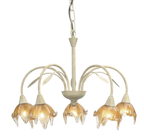 Plafonnier 5 ampoules G9 Fiorenza pour illuminer vos repas en famille