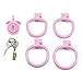 ZeeKoug Gaglia di Protezione Sportiva di novità, 4 Dimensioni di Accessori per Anelli, Tempo Libero E Strumenti Divertenti al Coperto, Regalo per Coppia (Negativo Rosa) immagine