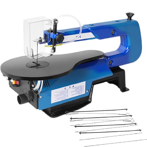 Sushangmao Sierra De Calar De Velocidad Variable De 16 Pulgadas | Altura De Corte Ajustable De 0 A 50 Mm, Cortes Biselados De 45°, con Base Antivibración Y 10 Hojas De Sierra StandardModel