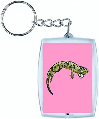Porte-clés Lézard avec Son, Porte-clés Bouton Lézard, Bouton Sonore Rechargeable avec Lumières