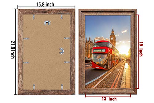 Qeqrug 13X19 Retro Poster Frame Set Of 3, Rustic Brown 13 X 19 Modeling Picture Frame For Wall Home Decor(Horizontal/Vertical) #TOP1