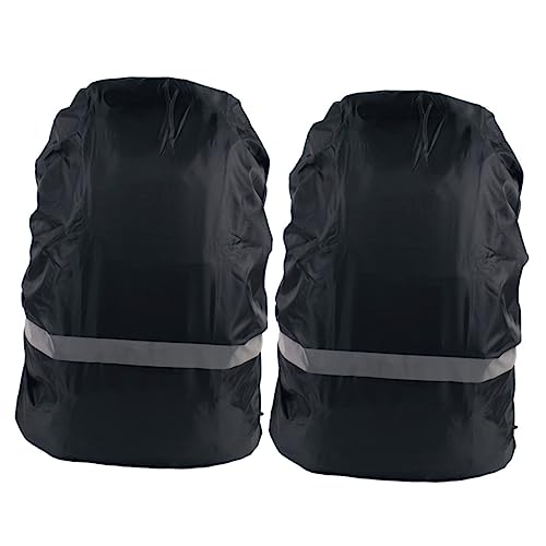 BESPORTBLE 2pcs Waterproof Backpack Covers Reflective Stripe Rain Shield for Hiking Camping