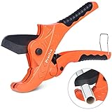 PVC Pipe Cutter, Preciva 33mm Ratchet-type Tubing Cutter, 42mm One-hand Fast Pipe Cutting Tool for Cutting PPR PEX Hoses,Suitable for Home Working and Plumber