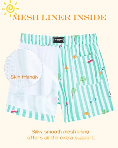 Image of SURF CUZ Surfcuz Little Boys Swim Trunks UPF 50+ Toddler Beach Shorts Swimsuit Kids Quick Dry Swimwear