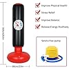 Inflatable Punching Bag 63inch Free Standing Boxing Target Bag Exercise Stress Relief Exercise and Kickboxing for Kids and Adults…