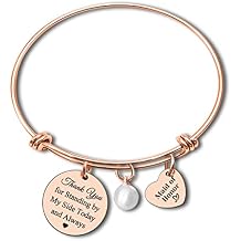 Dabihu Wedding Gifts for Maid of Honor Bridesmaid Bracelet Jewelry Thank You Gifts for Maid of Honor Sister Best Friend Jewelry Wedding Gift for Maid of Honor from Bride Adjustable Bangle