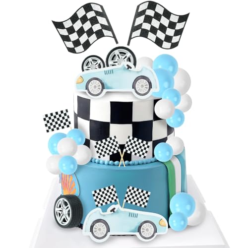 Cake Topper Coches Decoración, Cars Decoración Tarta, Topper Torta de Cumpleaños Cars, Coches Cake Toppers, Bolas Cake Topper, Coche Carreras Cupcake Toppers, Cars Adornos Para Tartas