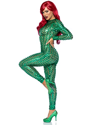 Leg Avenue Donna Taglio Laser Metallico Catsuit, Lyndee, Small - 3