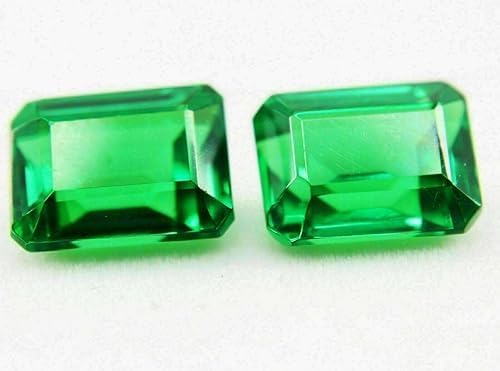 Certified Natural 16.10 Ct Pair Loose Gemstone Tsavorite Green Garnet Emerald Cut, Medium making for jewelery