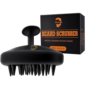 Beard Brush for Men, Silicone Beard Scrubber, Deep Cleans, Hair & Beard Exfoliator Helping Beard Shampoo Better Clean the Beard, Good Helper for Beard Oil – Eco & Reusable