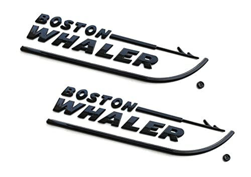  2 pezzi Boston Whaler Emblema 3D Badge Targhetta Dimensioni lettera 20-3/4 \