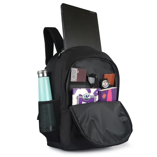 Image of Half Moon Samurai Anime School Bags for Boys Men | Laptop Bag for Man | College Bag for Boys | Backpack Bag for Man Students use with Laptop Compartment & Small Pockets inside (Black & Red)
