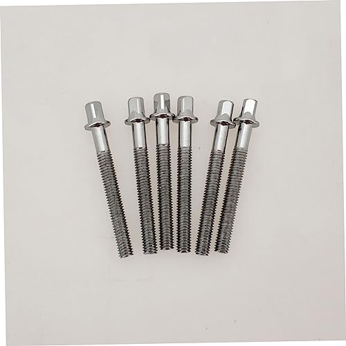 FAVOMOTO Pack de 12 piezas de hardware para batería: tornillos y arandelas metálicos para montaje de aros de bombo, tom y micrófono miniatura 6