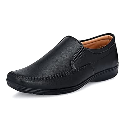 Centrino Men's Formal Shoes | Handmade Stitch Formal Slip-On Shoes | Versatile Comfort and Quality | Perfect for Casual and Formal Wear | Premium Craftsmanship, Simple Yet Elegant Design (8620)