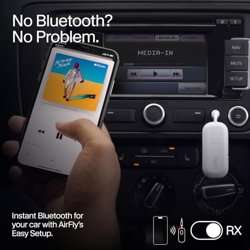 Twelve South AirFly Pro | Bluetooth Wireless Transmitter/Receiver Adapter for 2 Headphones, Audio Sharing, Compatible with 3.5mm aux Jack for Airplanes, TV, Gym, Stereo, and Travel, 25+ Hr Battery - Image 6