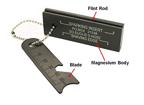 Magnesium Flint Fire Starter, Survival Fire Blocks with Striker for Camping/Hiking/Emergency (4 Pack) - Image 6