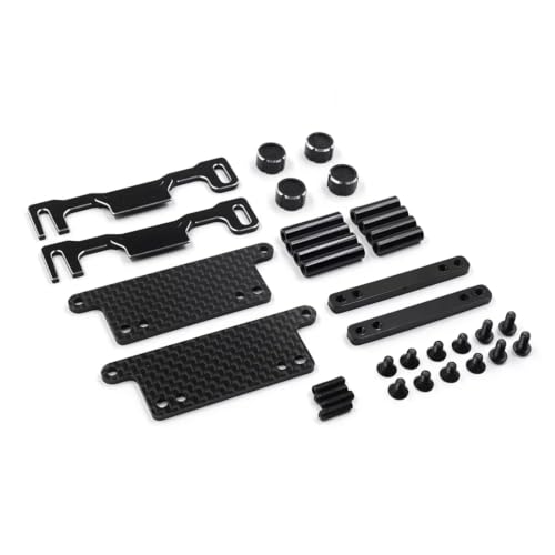 Pièces Kyosho Optima Mid Pro support court aluminium graphite 1/10
