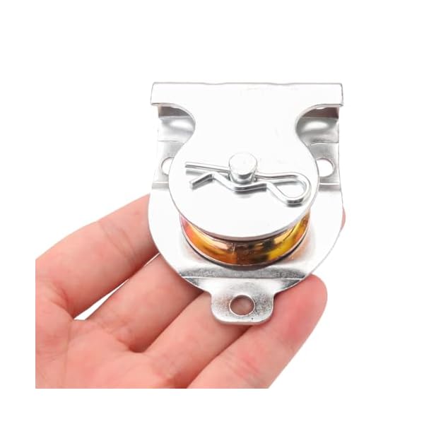 12 Pack Ceiling and Wall Mount Single Pulleys, Ceiling Mount Single Pulleys for 3/8 Cord and Rope, Heavy Duty Rope Single Pulleys for Industrial & Home Applications - Image 3