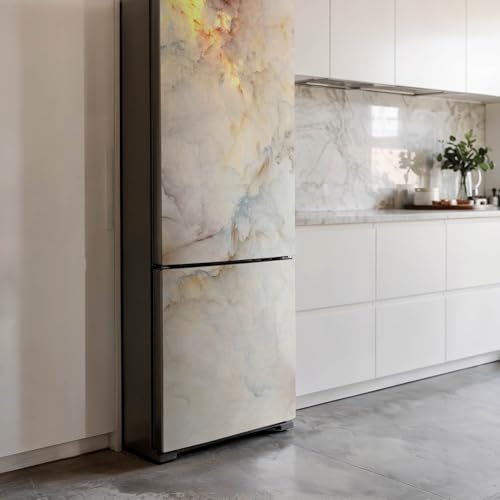 Vinilo decorativo de nevera impermeable y resistente a rayones con acabado de mármol 4