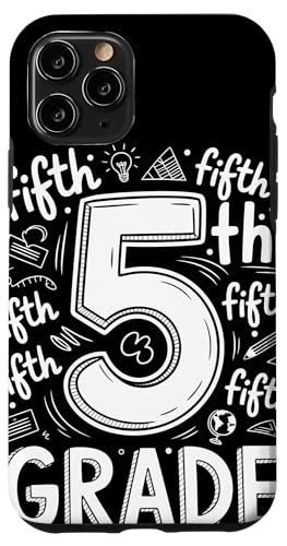 Chalkboard 5th Grade Doodle Typography 5th GRADE w5N X}zP[X iPhone 11 Pro p