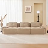 【Design modulaire et possibilités infinies】Ce canapé Cloud modulaire offre une grande flexibilité d'agencement. Ses modules peuvent servir de pouf, de causeuse, de petit canapé, de canapé 2, 3 ou 4 places, de canapé-lit, de canapé d'angle ou de canapé en U. Créez l'aménagement idéal pour vous détendre, recevoir des invités ou vous étirer, selon votre espace et vos envies.