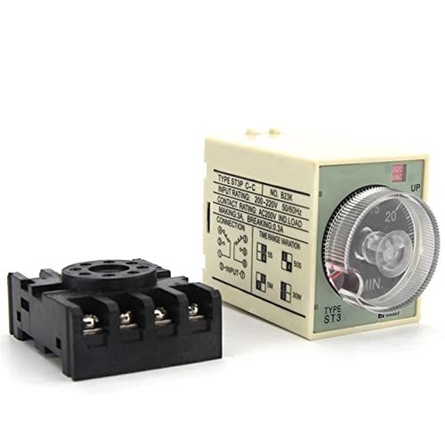 Relais de retard de mise sous tension ST3P A-E AC 380V avec base 8 broches