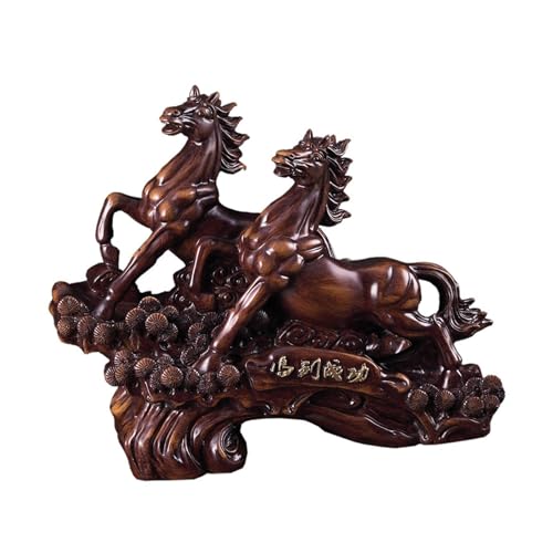 Statue de Cheval en Bois Créative, Cadeau Idéal de Pendaison de Crémaillère