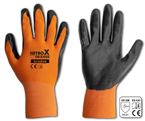 12 Paar NITROX Latexhandschuhe, orange
