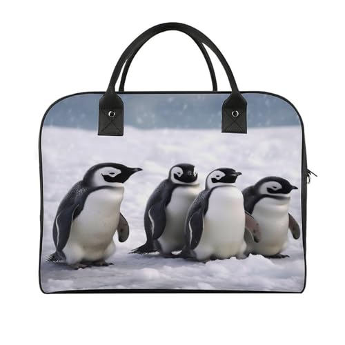 Animals And Snowfield Laptop Tote Bag Casual Travel Handbag Multi Pocket Shoulder Bags for Work Travel