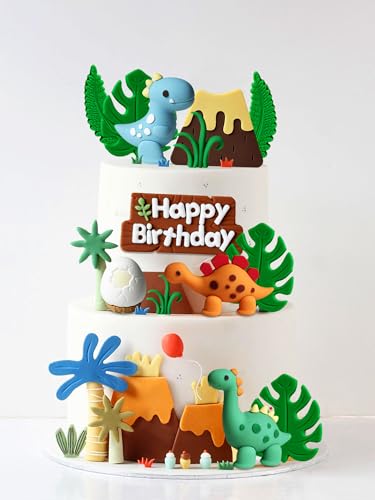 JeVenis Luxury Little Dinosaur Cake Decorations Little Dinosaur Cake Toppers