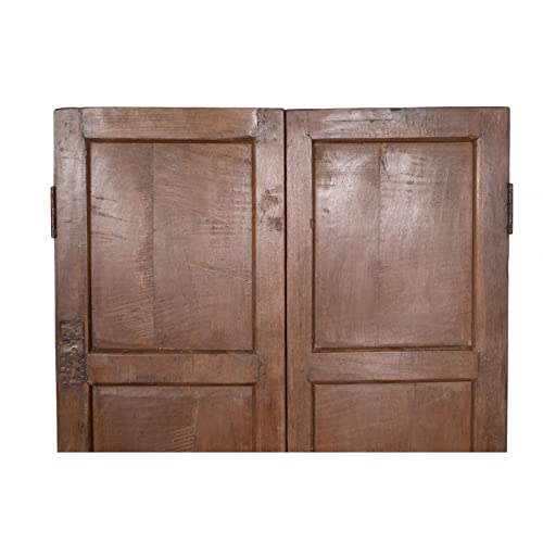 Biscottini Innentüren aus Holz, Doppeltür, 183 x 6 x 94 cm, Innen- und Außentür, Holztür im antiken Stil