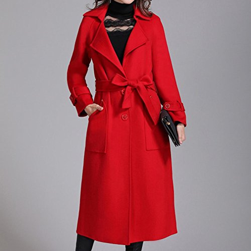 Manteau double-face haut de gamme en coupe ajustée et finitions tailleur