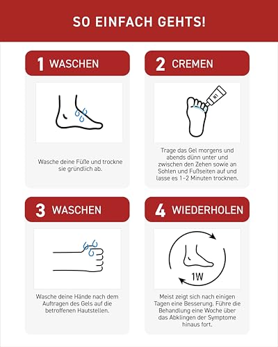 N1 Fußpilz Gel 30ml - Medizinprodukt - lindert Juckreiz & schützt vor unangenehmen Gerüchen - Fußpilz Creme zur Fußpilz Behandlung mit Wirkstoff Natilact - starkes Mittel gegen Fusspilz