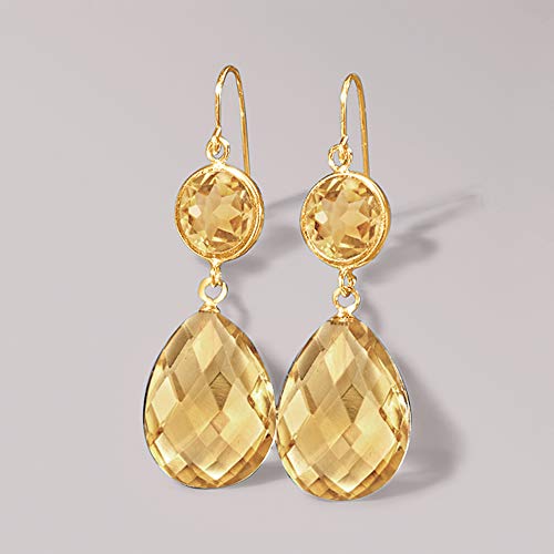 Ross-Simons 19.00 ct. t.w. Citrine Drop Earrings in 14kt Yellow Gold3