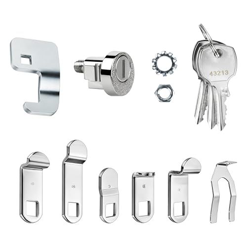 L-1172C Mailbox Key Lock Replacement for USPS National Mailbox C9100/C9200 with 3 Keys and C7120 Cam, Nickel Finish, 1 Pack