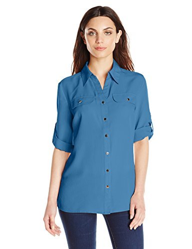 Notations Women's Petite Y-Neck Blouse
