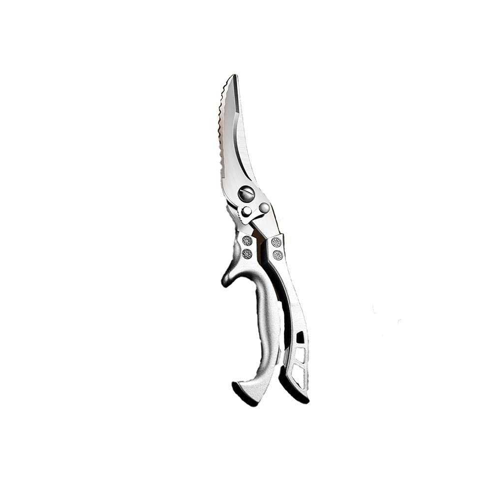 GTHTUHFD Kitchen Shears, Stainless Steel Kitchen Scissors Heavy Duty, Multifunctional Poultry Shears Spring-Loaded Food Scissors