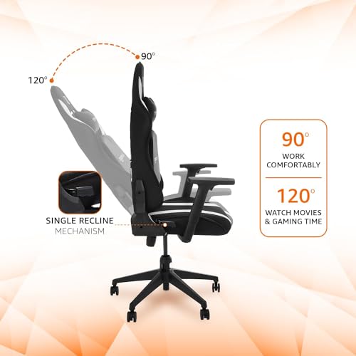 Amazon Basics Euphora Gaming Chair (White) | Aluminium - Image 7