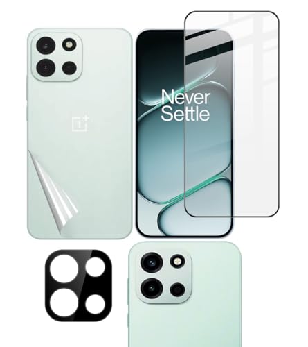 Image of FabeKee Tempered Glass Screen Protector Compatible for OnePlus Nord 6 | Front And Back Screen Guard With camera lens protector Combo